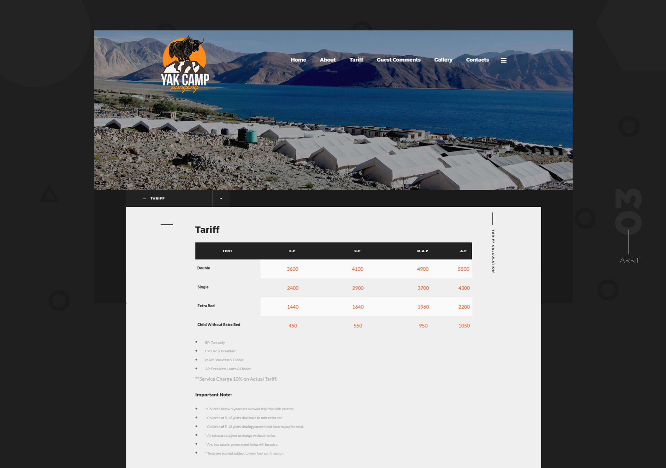 YAK CAMP is a Deluxe Category camp